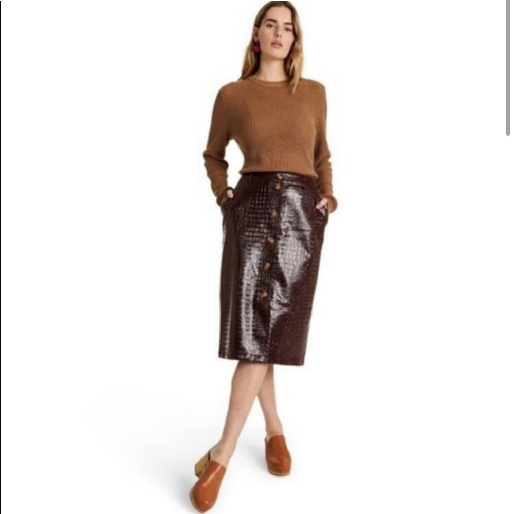 NWT Rachel Comey for Target Faux Leather Textured Pencil Skirt